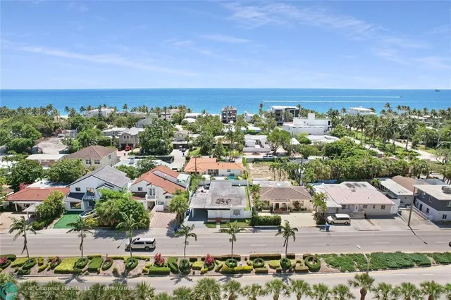 an aerial view of multiple house