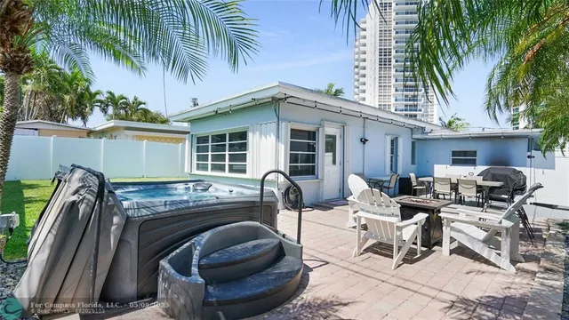 a view of a balcony with an outdoor space