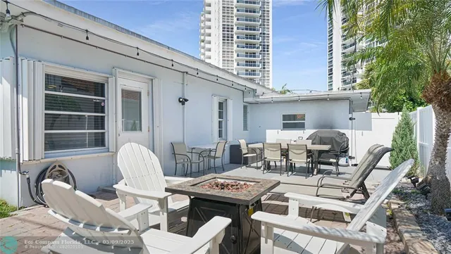 a view of a city with tall buildings