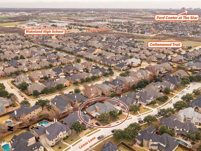 an aerial view of residential building and lake view