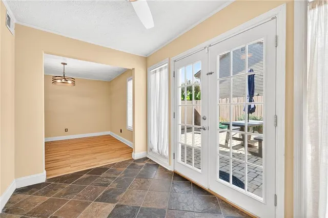 a view of front door