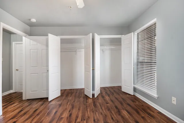 a view of wooden door