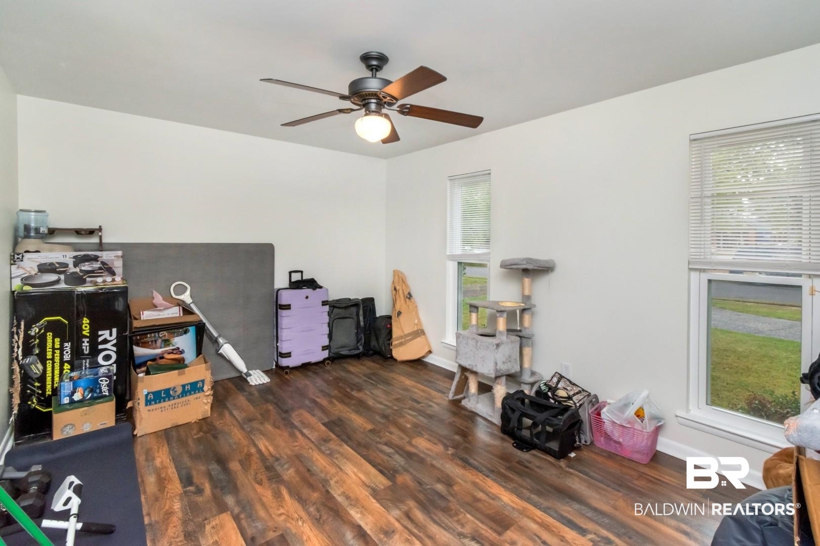 6208 Cottage Hill Road Mobile, AL 36609 - Photo 16 of 20 Game room with dark wood finished floors and ceiling fan