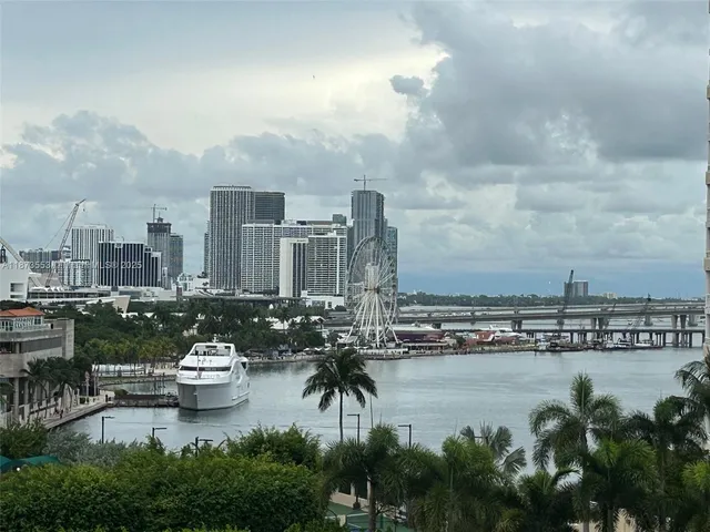 a view of a city with tall buildings