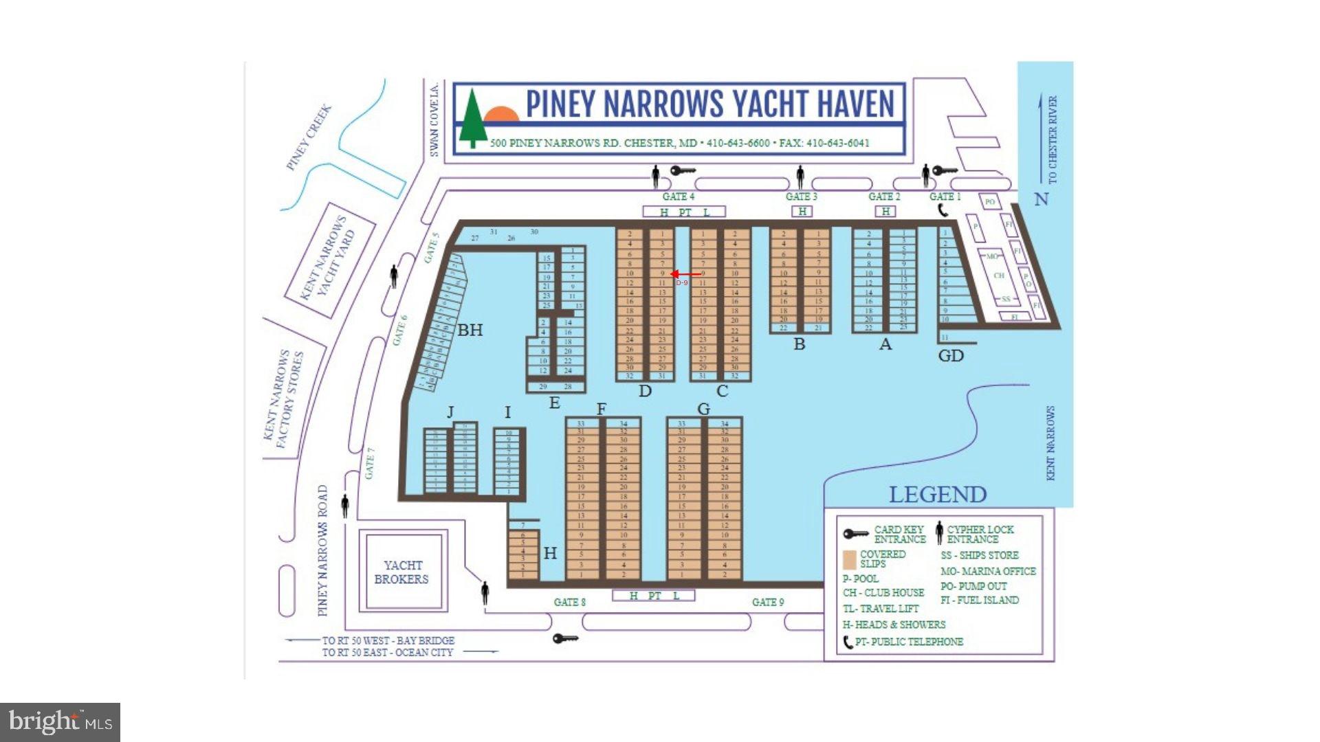 9 Piney Narrows Road Chester, MD 21619 - Photo 2 of 39 Map of marina D 9