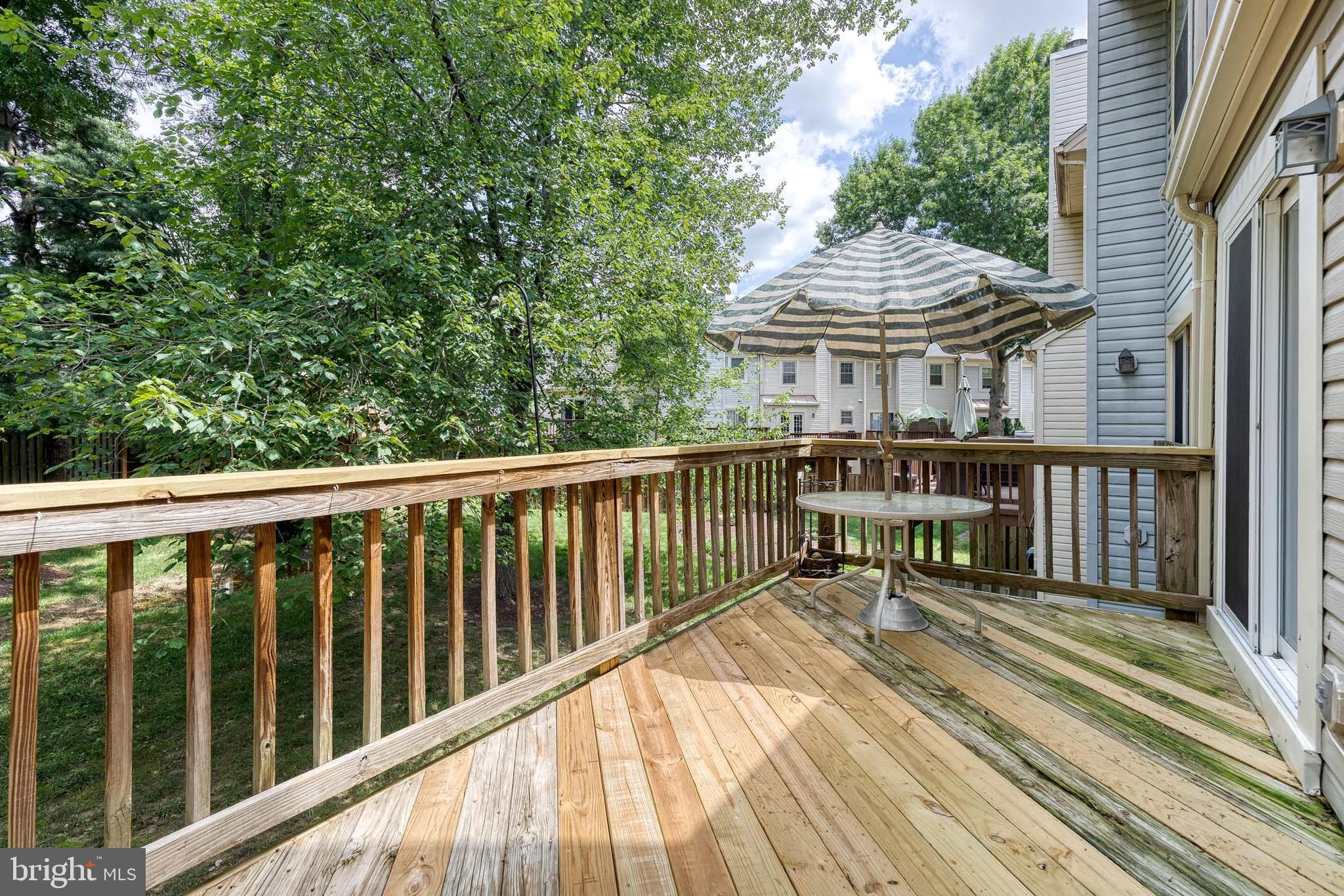 7327 Eden Brook Drive, Unit E30 Columbia, MD 21046 - Photo 28 of 40 a view of a balcony with wooden floor and fence