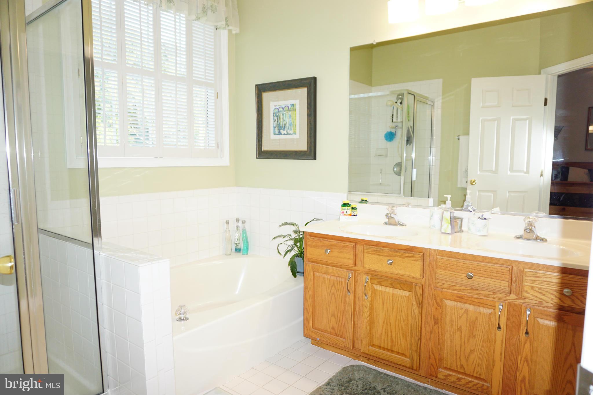 11202 Rawhide Road Lusby, MD 20657 - Photo 10 of 24 a bathroom with a tub sink and mirror