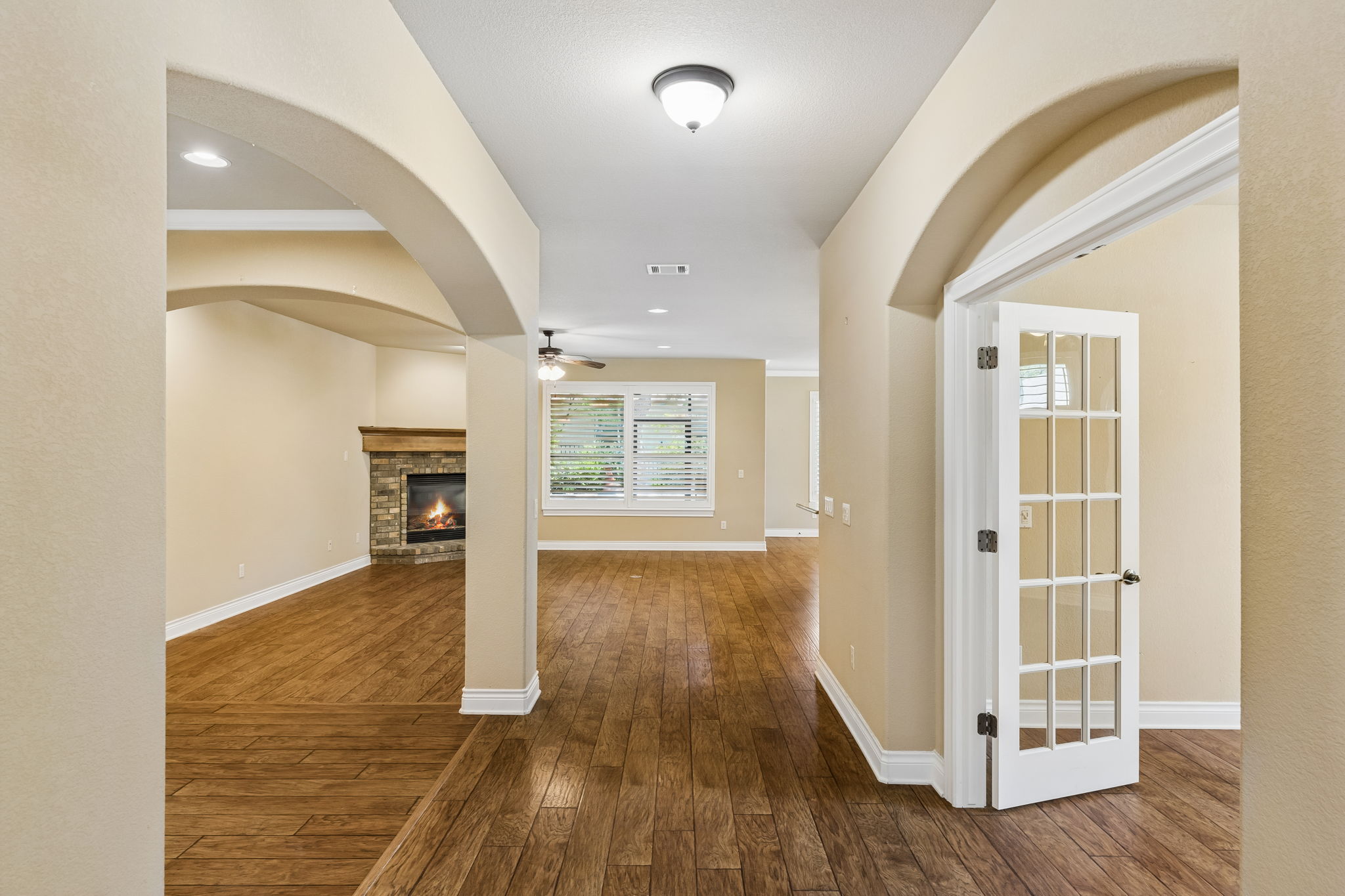 4802 Hidden Springs Trail Georgetown, TX 78633 - Photo 3 of 38 View of the interior from the front door - study on the right and dining on the left