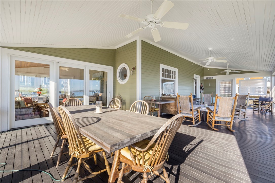 41 Walcott Avenue Jamestown, RI 02835 - Photo 19 of 50 Extraordinary dining space and porch allows for entertaining on a grand scale!