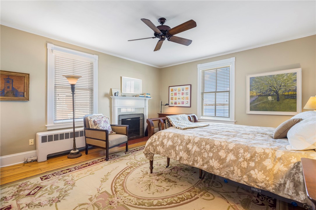 41 Walcott Avenue Jamestown, RI 02835 - Photo 29 of 50 Bedroom #1 is 14' x 15'6". This fireplace is currently not operational.