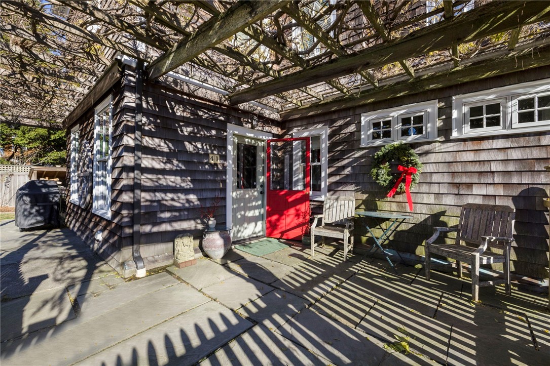 41 Walcott Avenue Jamestown, RI 02835 - Photo 9 of 50 This beautiful entry is covered in wisteria in the spring!