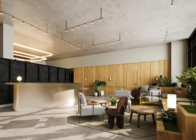 a living room filled with furniture