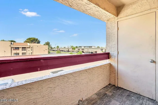a view of balcony with city view