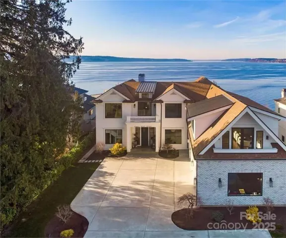 a front view of a house with entertaining space