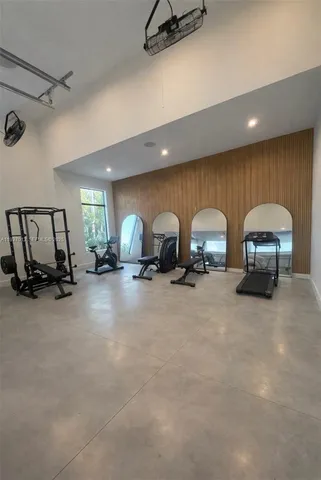 a view of a car garage