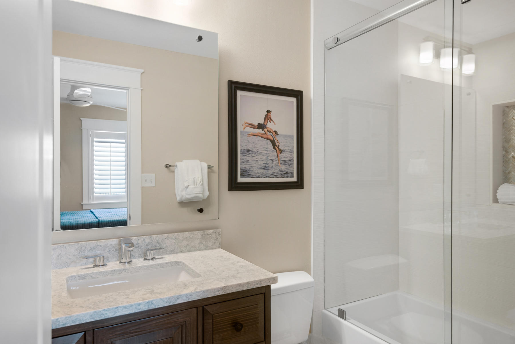 681 Eastern Lake Road, Unit 3 & 4 Santa Rosa Beach, FL 32459 - Photo 23 of 65 a bathroom with a sink vanity tub and toilet