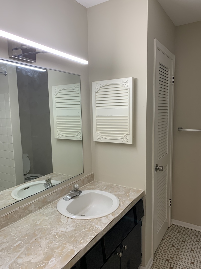 923 LaGrange Road La Grange, IL 60525 - Photo 13 of 22 a bathroom with a granite countertop sink and a mirror