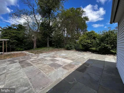 a view of backyard with green space