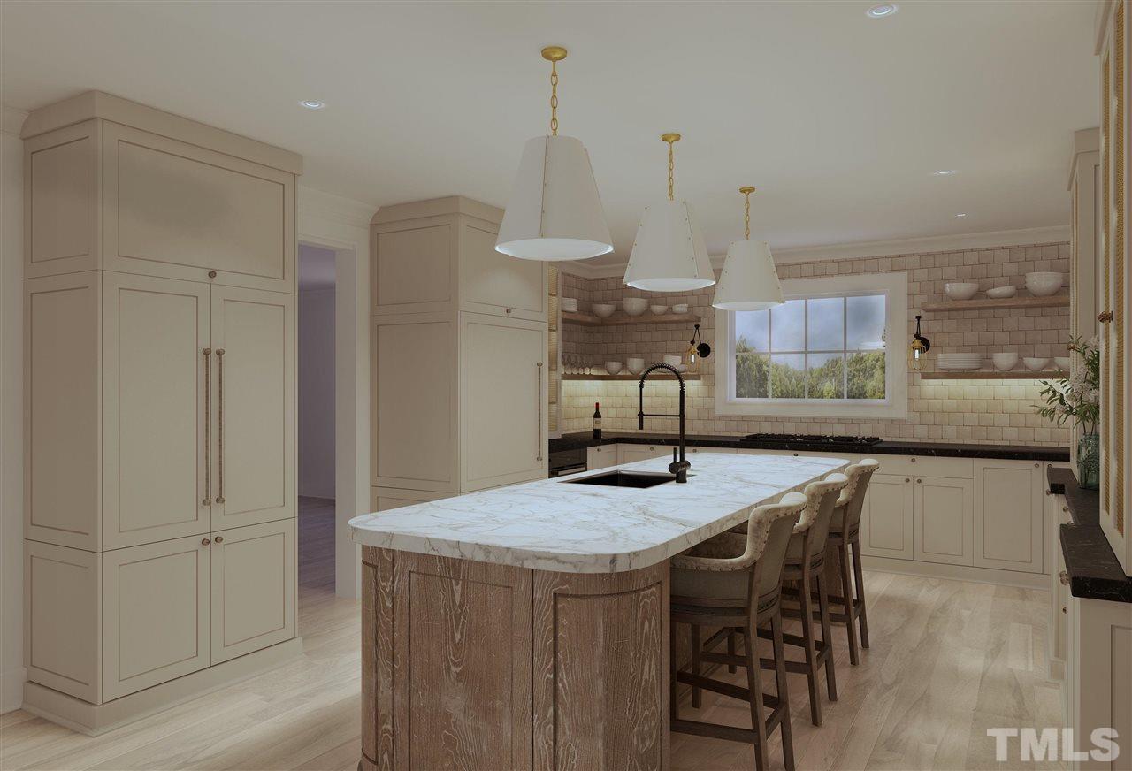 3806 Regent Road Durham, NC 27707 - Photo 2 of 21 a kitchen with stainless steel appliances granite countertop a kitchen island a stove and a cabinets