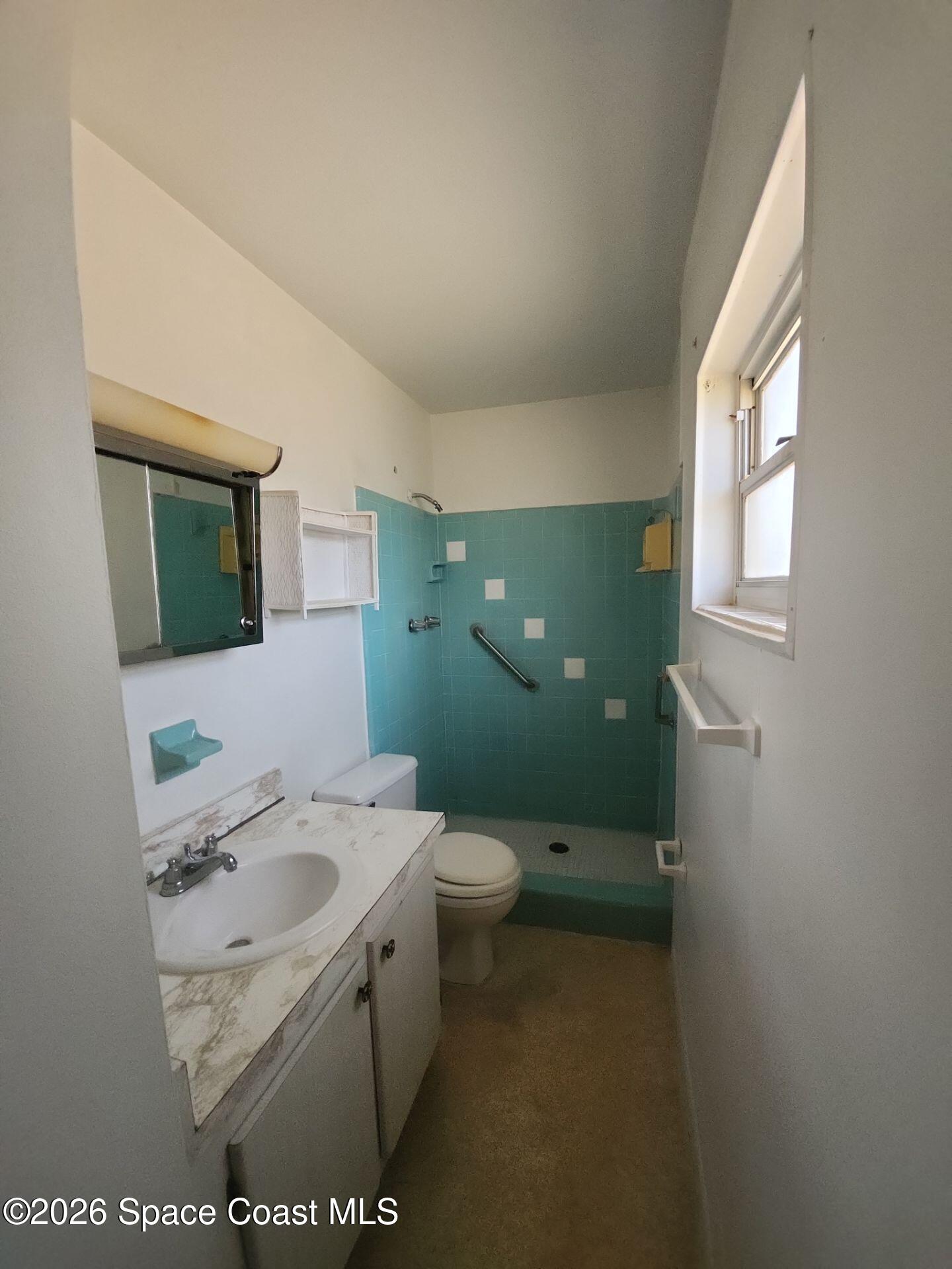 1654 Rice Avenue Titusville, FL 32796 - Photo 13 of 18 a bathroom with a sink a toilet and mirror