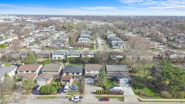 an aerial view of a city