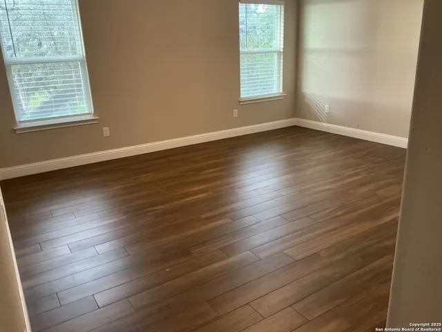 an empty room with a window