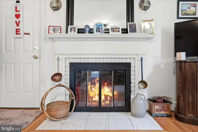 a bedroom with a bed and a table in it