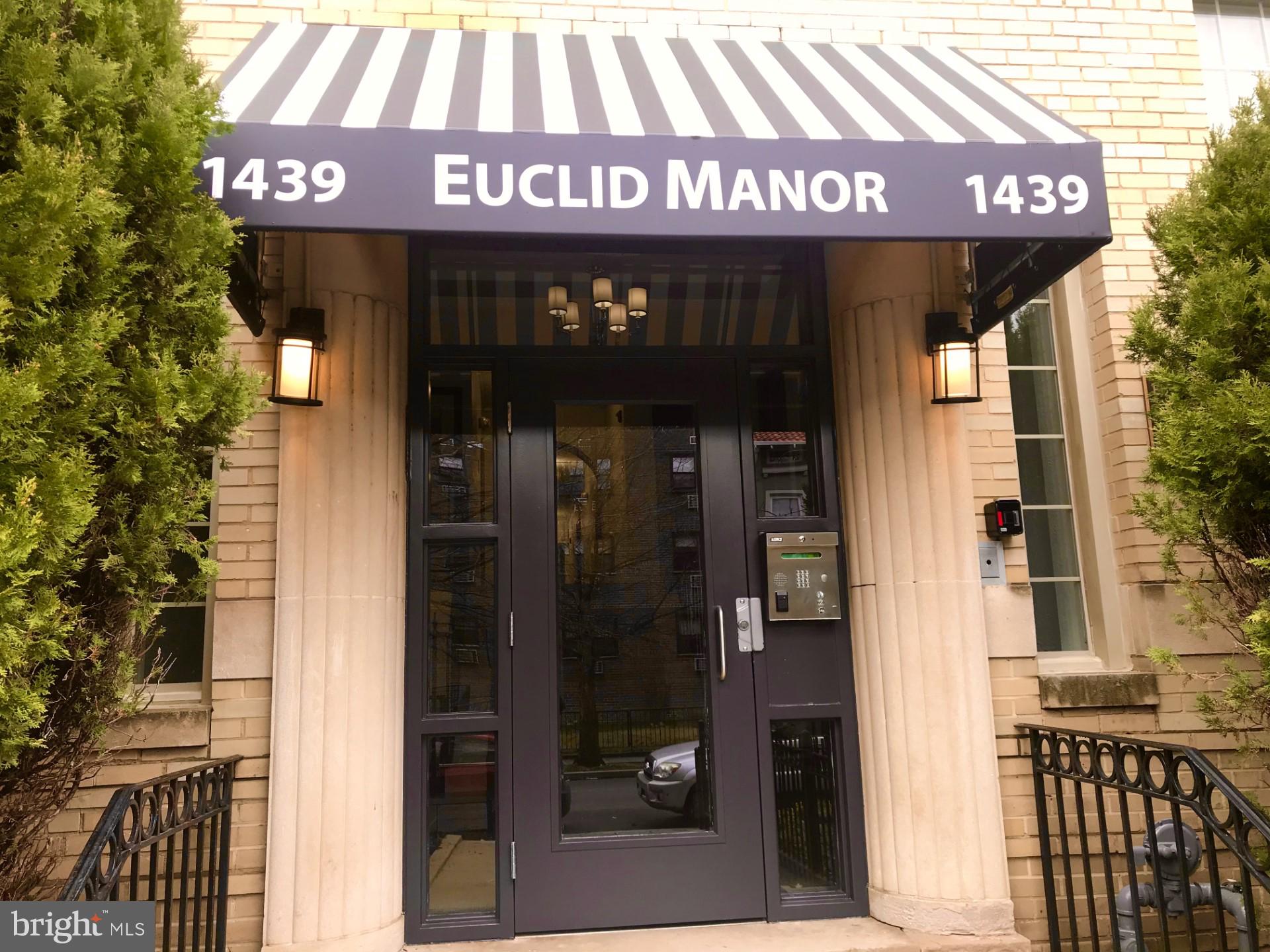 1439 Euclid Street Northwest, Unit 202 Washington, DC 20009 - Photo 2 of 9 Charming entrance to Euclid Manor