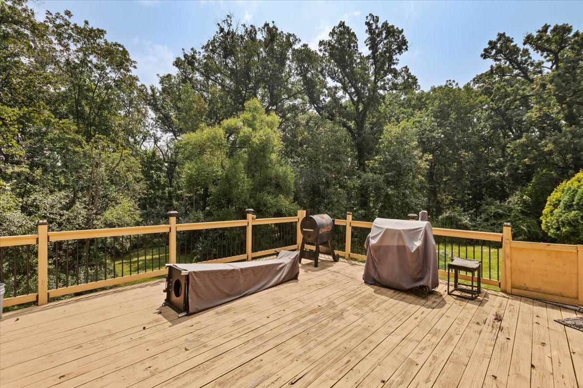 872 Rosedale Terrace Crete, IL 60417 - Photo 10 of 54 a view of deck with seating and trees