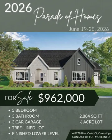 $962,000 | W8778 Blue Violet, Cambridge, WI 53523