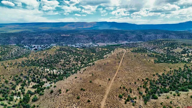 a view of a yard with an ocean