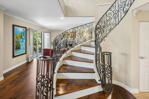 a city view with tall trees