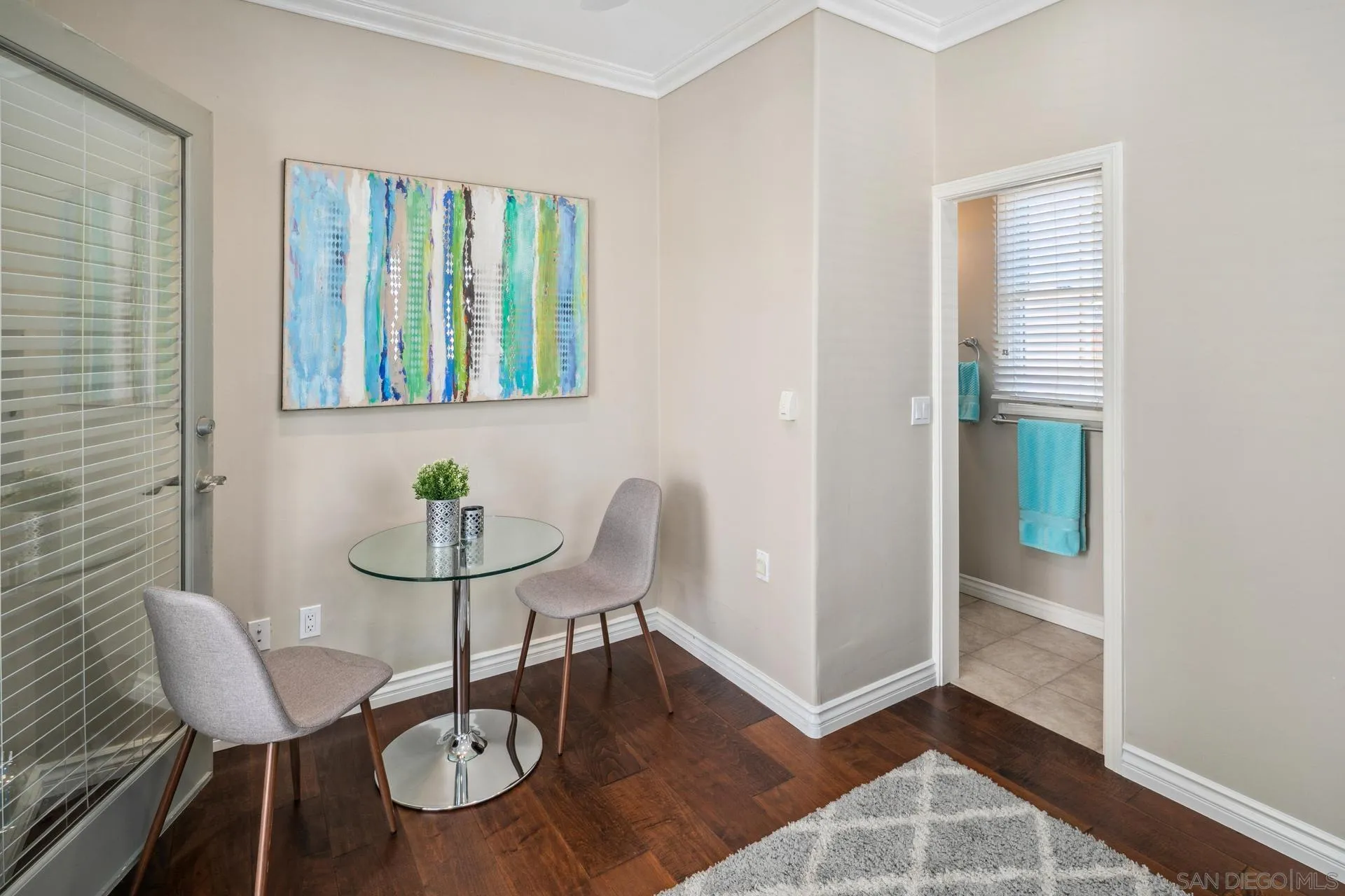 1100 Pine Street Coronado, CA 92118 - Photo 37 of 57 a view of a dining room with furniture window and wooden floor