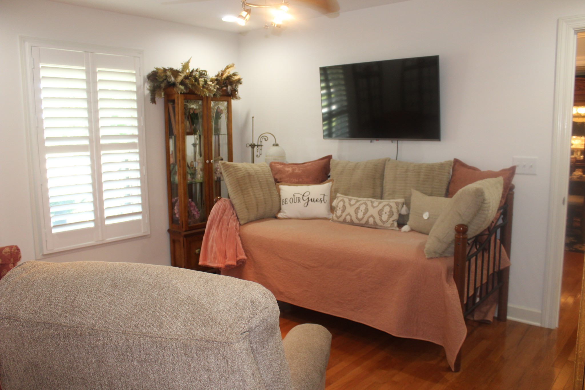 646 Indian Creek Road Huntland, TN 37345 - Photo 35 of 61 a bedroom with a bed and a flat screen tv