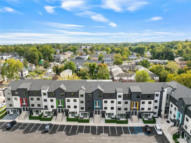 an aerial view of multiple house