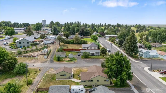a view of a city with tall buildings