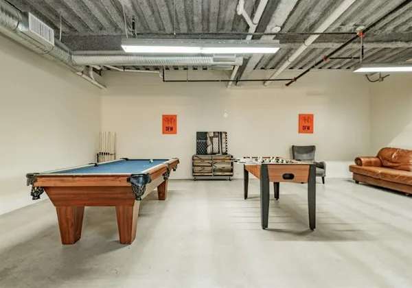 a room with furniture and a table