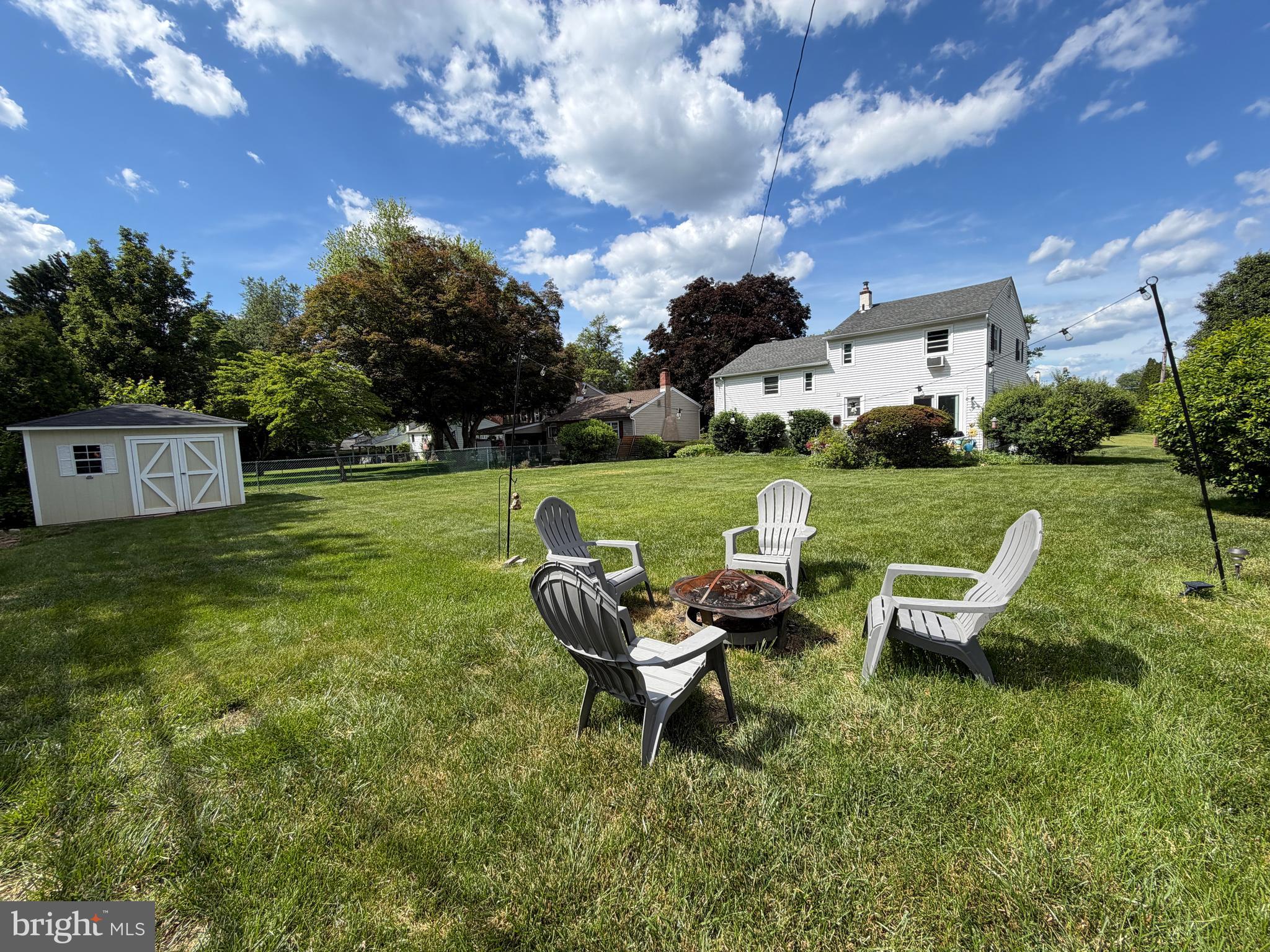 126 Dale Road Willow Grove, PA 19090 - Photo 46 of 50 Backyard Fire Pit Seating Area