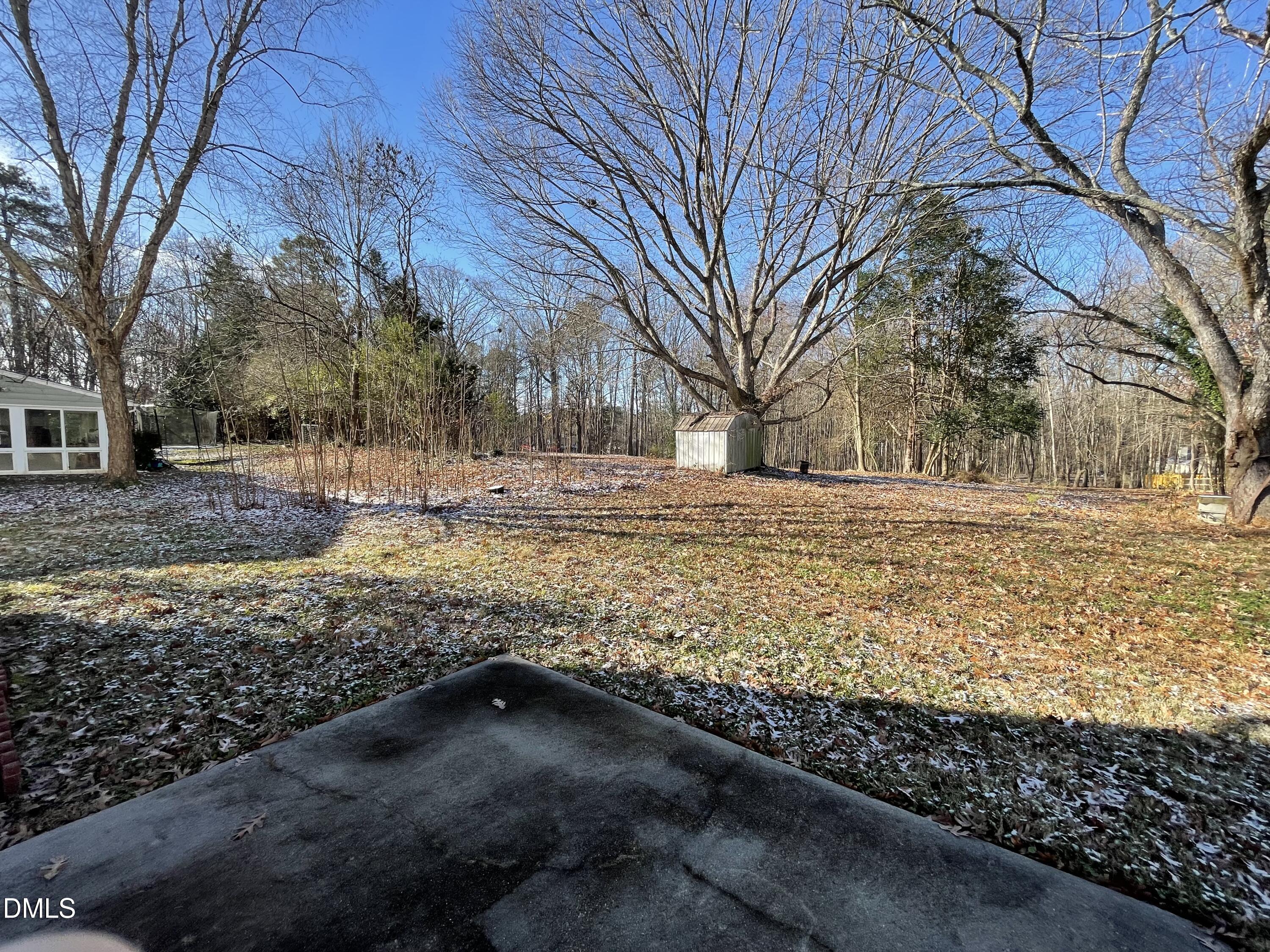 5506 Grand Mesa Drive Durham, NC 27713 - Photo 28 of 28 a view of yard covered with snow in front of house