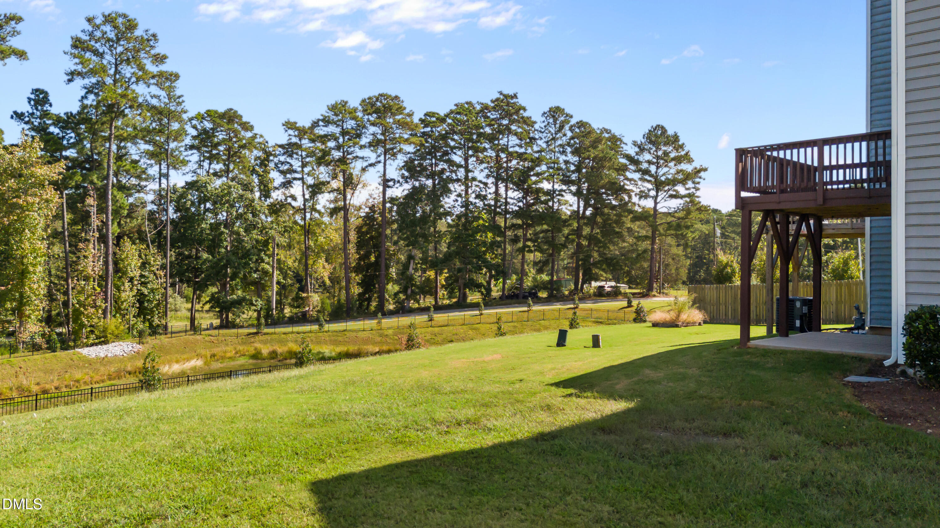 354 Amber Acorn Avenue Raleigh, NC 27603 - Photo 3 of 47 a view of swimming pool with lawn chairs and iron fence