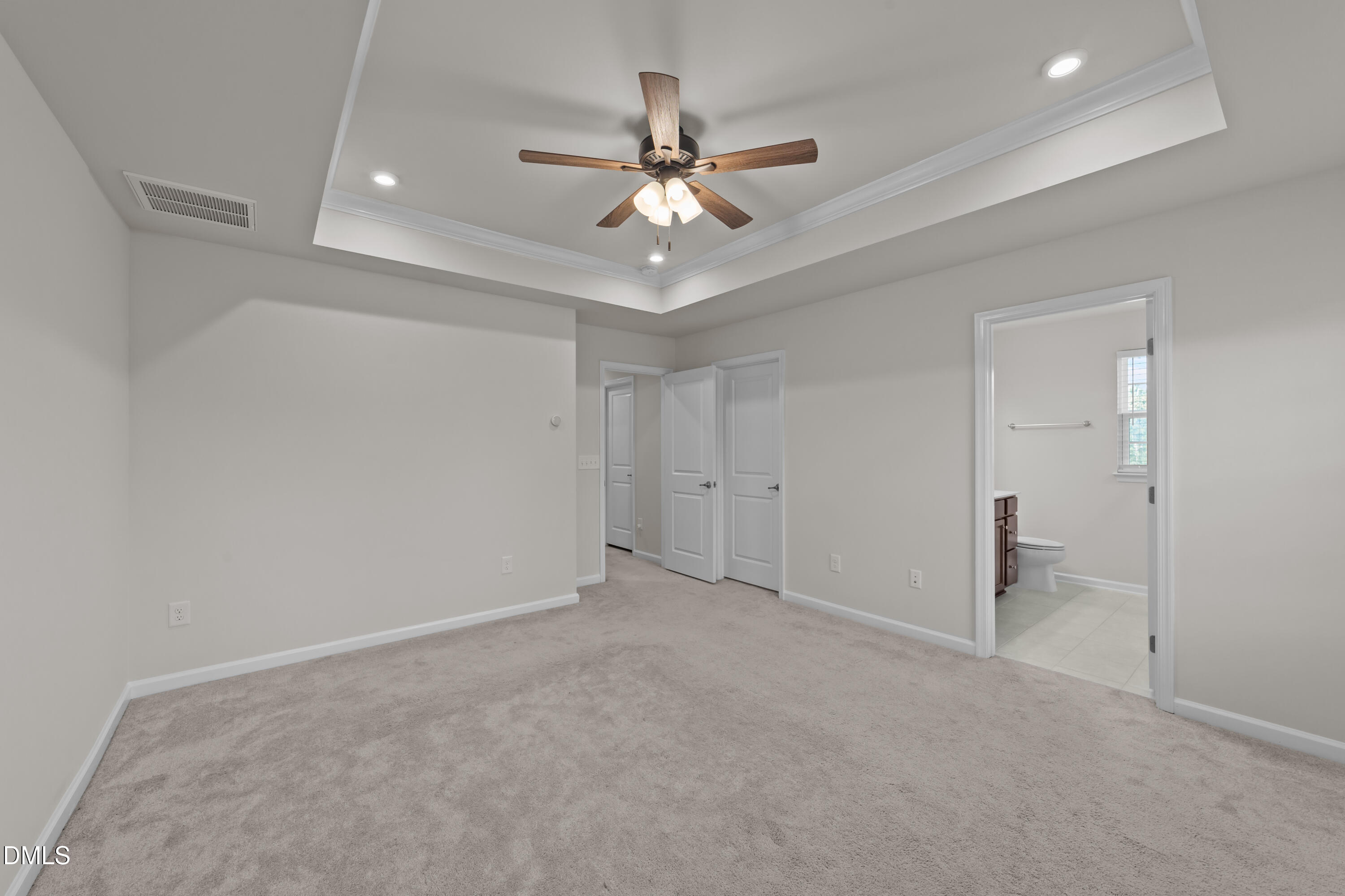 354 Amber Acorn Avenue Raleigh, NC 27603 - Photo 36 of 47 wooden floor in an empty room with a ceiling fan