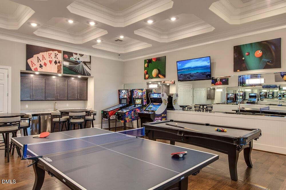 354 Amber Acorn Avenue Raleigh, NC 27603 - Photo 37 of 47 a room with furniture pool table and flat screen tv