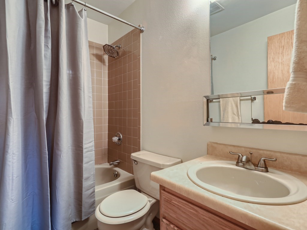 52 Club House Road, Unit 56 Breckenridge, CO 80424 - Photo 18 of 25 a bathroom with a toilet a sink and a mirror