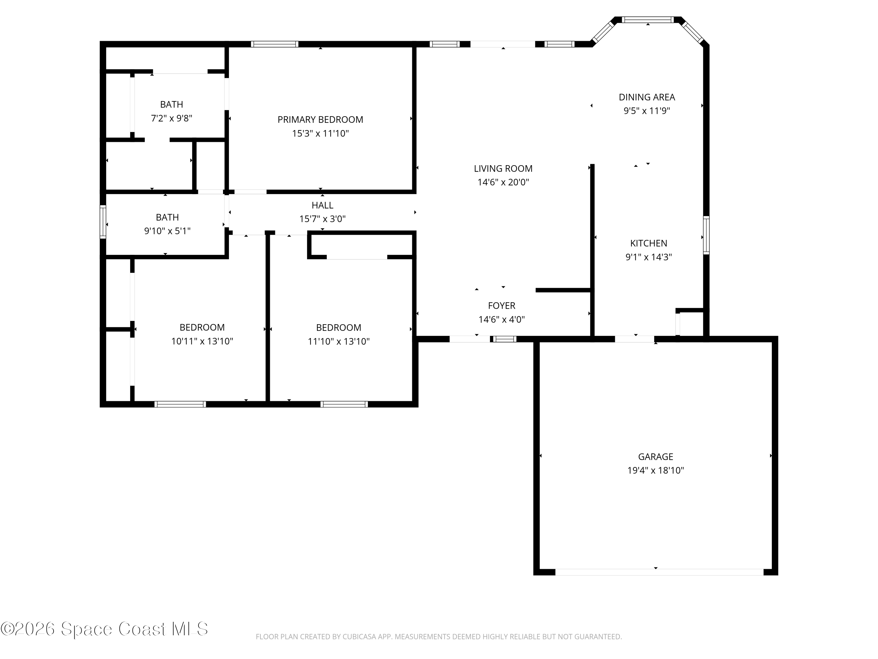 739 Raleigh Road Southeast Palm Bay, FL 32909 - Photo 24 of 24 Outside Attached 10' x 20' Porch is not in this floorplan