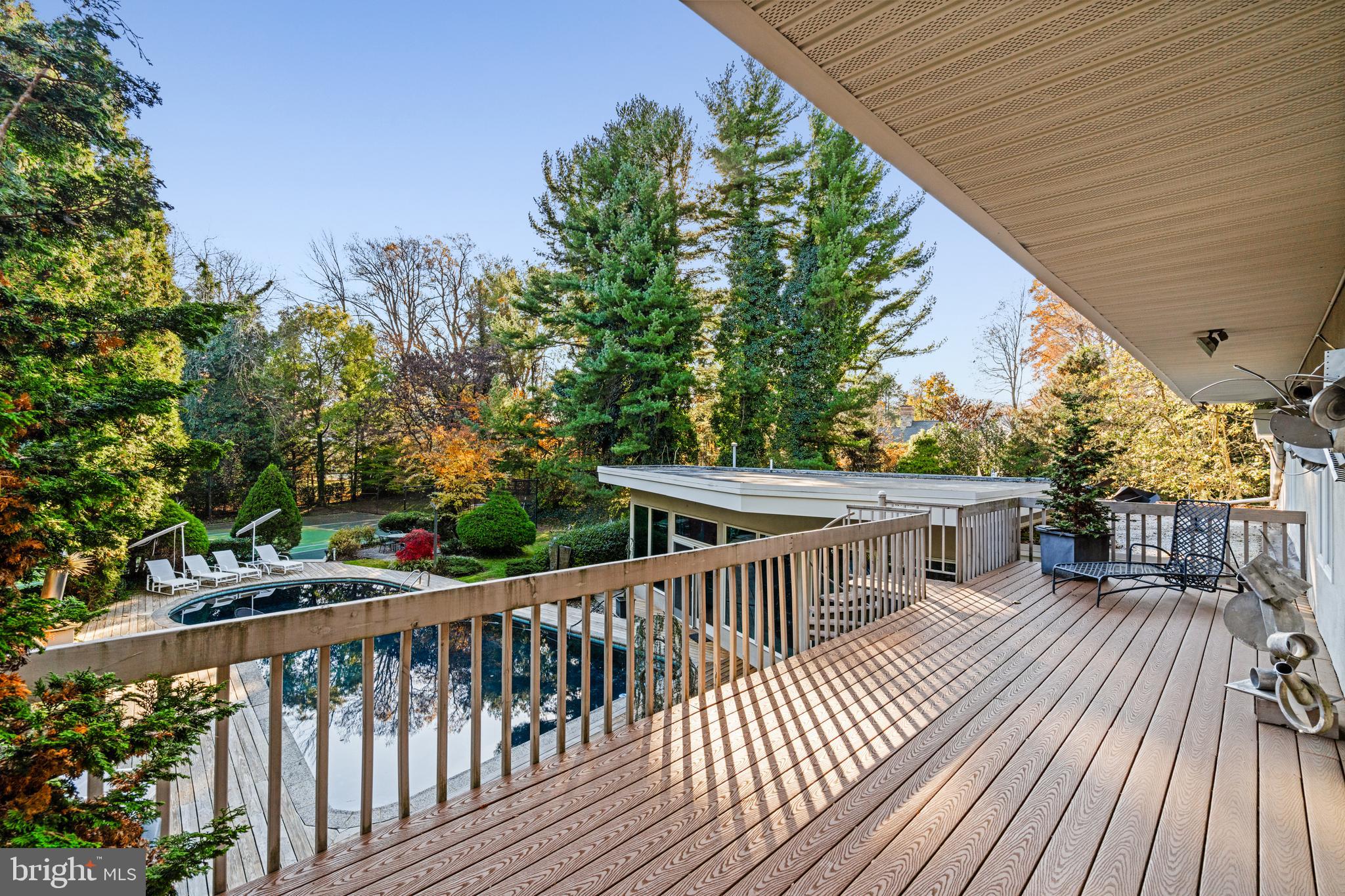 1041 Waverly Road Gladwyne, PA 19035 - Photo 35 of 39 a view of a wooden deck with a patio