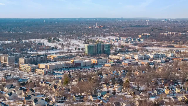 an aerial view of multiple house