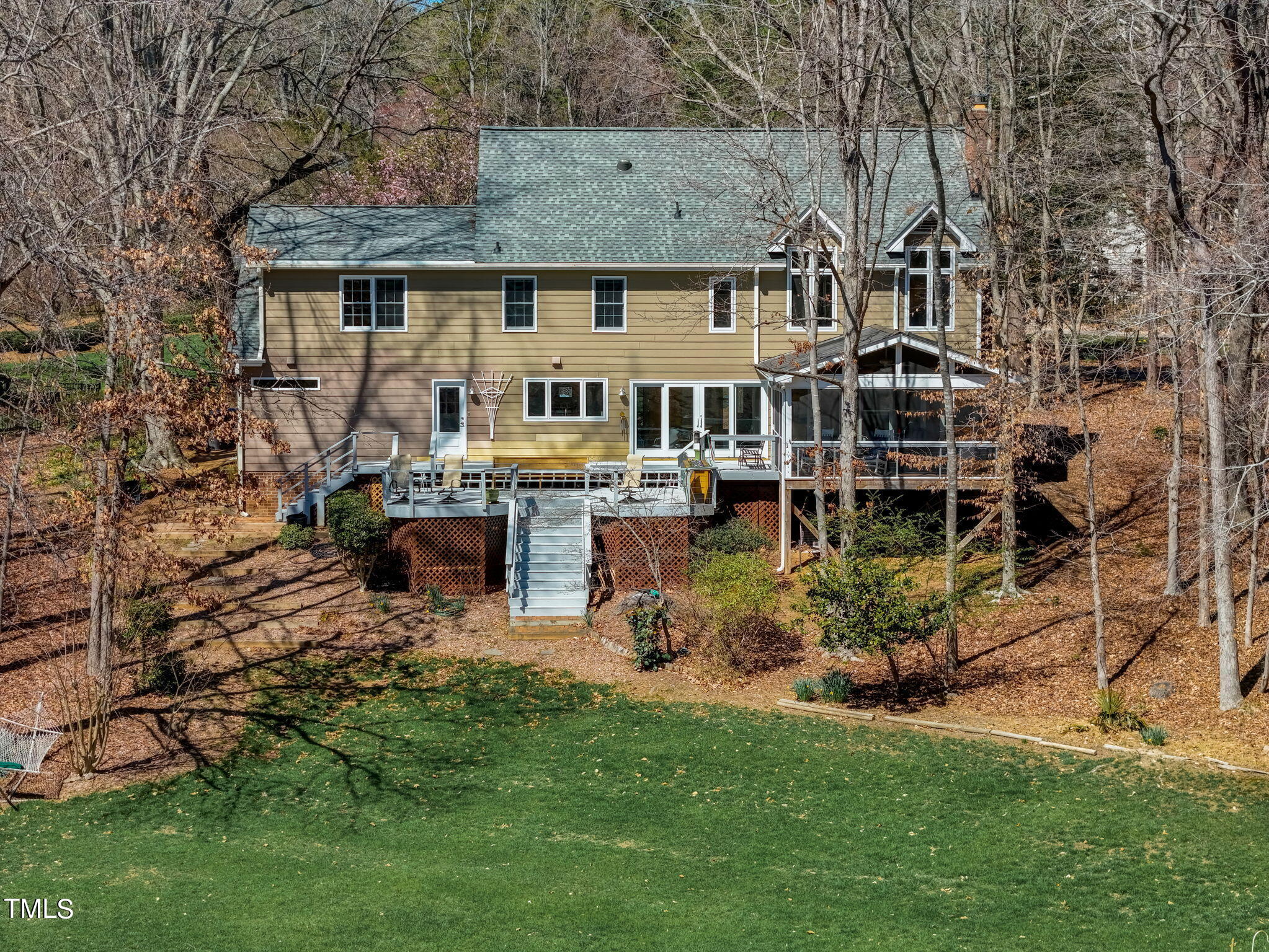 11601 Rutledge Bay Road Raleigh, NC 27614 - Photo 44 of 59 an aerial view of a house with garden