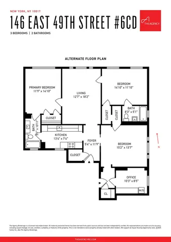 $950,000 | 146 East 49th Street, Unit 6CD | Midtown East