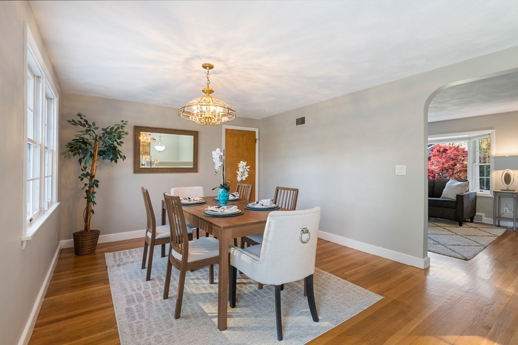 16 Westwood Road Lexington, MA 02420 - Photo 12 of 41 a view of a dining room with furniture and wooden floor
