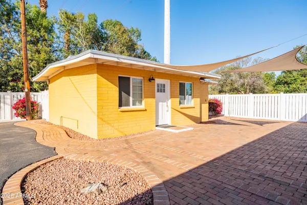 a backyard of a house